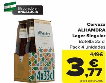 Carrefour Cerveza alhambra lager singular oferta