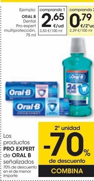 Eroski Oral b dental pro-expert multiprotección 75 ml oferta