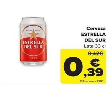 Carrefour Cerveza estrella del sur oferta