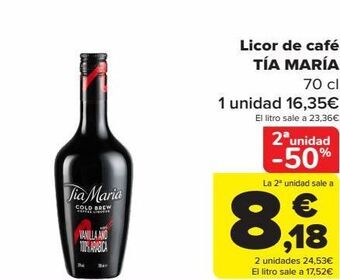 Carrefour Licor de café tía maría oferta
