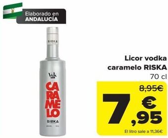 Carrefour Licor vodka caramelo riska oferta