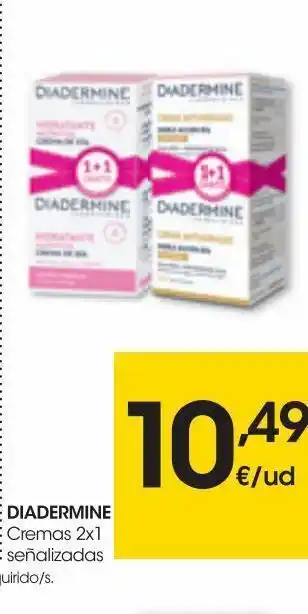 Eroski Diadermine crema hidratante piel seca-sensible pack 2x50 ml oferta