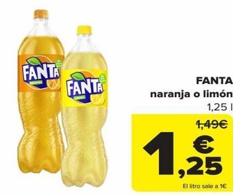Carrefour Fanta naranja o limón oferta