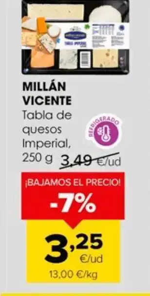 Autoservicios Familia Tabla de quesos imperial millan vicente oferta