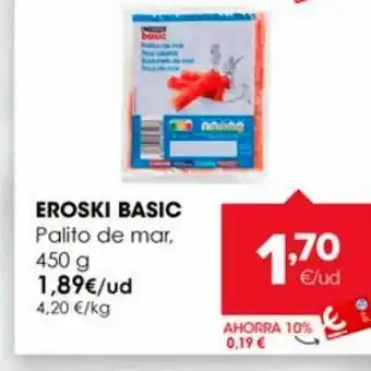 Autoservicios Familia Palitos de mar eroski basic oferta