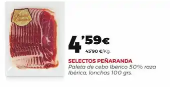 Supermercados Lupa Paleta de Cebo Ibérico 50% Raza Ibérica oferta