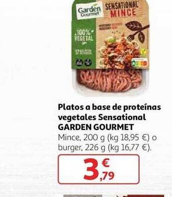 Alcampo Platos a base de proteínas vegetales sensational garden gourmet oferta