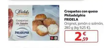 Alcampo Croquetas con queso philadelphia fridela oferta