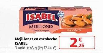 Alcampo Mejillones en escabeche isabel oferta