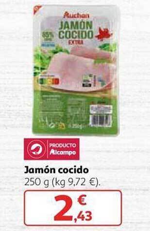 Alcampo Jamón cocido oferta