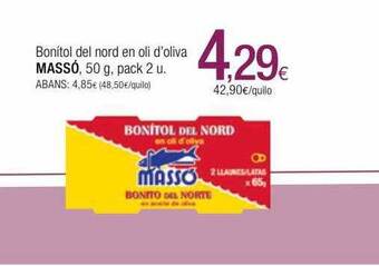 Condis Bonitol del nord en oli d'oliva massó oferta