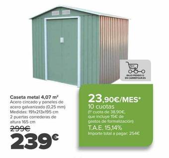 Carrefour Caseta metal 4.07 m² oferta