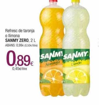 Condis Refresc de taronja o llimona sanmy zero oferta