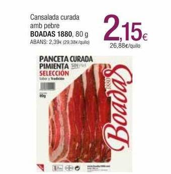 Condis Cansalada curada amb pebre boadas 1880 oferta