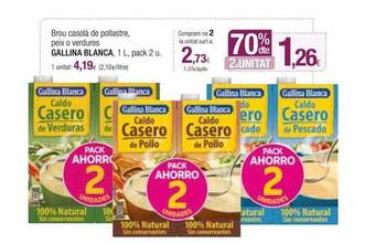 Condis 70% dte. 2a unitat brou casolà de pollastre, peix o verdures gallina blanca oferta