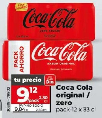 Dia Coca Cola Original / Zero oferta