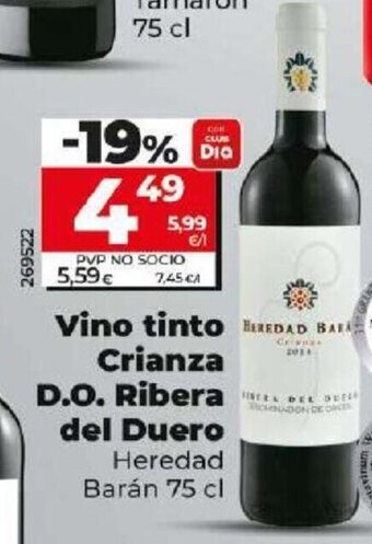 Dia Vino Tinto Crianza D.O. Ribera Del Duero oferta