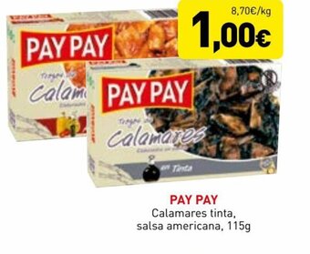 Hiperber Pay Pay calamares Tinta, Salsa Americana, 115g oferta