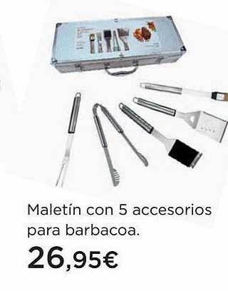 Hipercor Maletín con 5 accesorios para barbacoa oferta