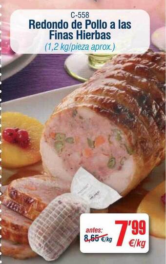 Abordo Redondo de pollo a las finas hierbas oferta