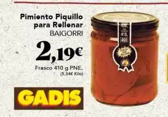 Gadis Pimiento piquillo para rellenar baigorri oferta
