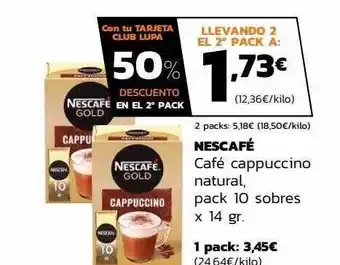 Supermercados Lupa Nescafé café cappuccino natural oferta
