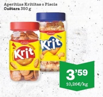Sorli Aperitius Krititas o Piscis Cuétara 350 g oferta