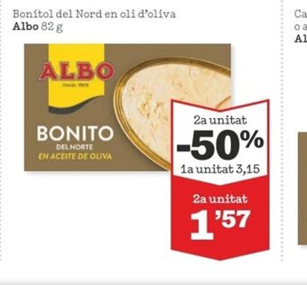 Sorli Bonitol Del Nord En Oli D'Oliva Albo 82 g oferta