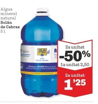 Sorli Aigua Mineral Natural Solan De Cabras oferta