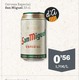 Sorli Cervesa Especial San Miguel 33 cl oferta