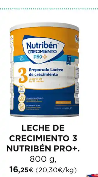 Hipercor Leche De Crecimiento 3 Nutribén Pro+ 800 g oferta