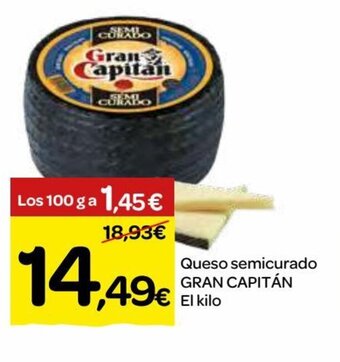 Dialprix Queso Semicurado Gran Capitan El Kilo oferta
