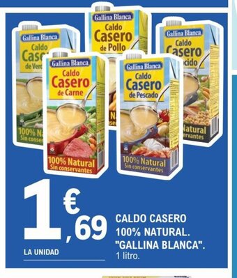E.Leclerc Caldo Casero 100% Natural. "Gallina Blanca" oferta