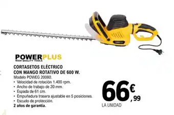E.Leclerc Cortasetos Eléctrico Con Mango Rotativo De 600 W. oferta