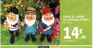 E.Leclerc Enano De Jardin De Ceramica Oficios oferta