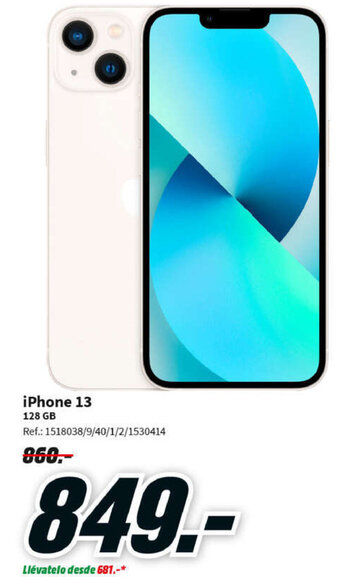 MediaMarkt iPhone 13 128 GB oferta