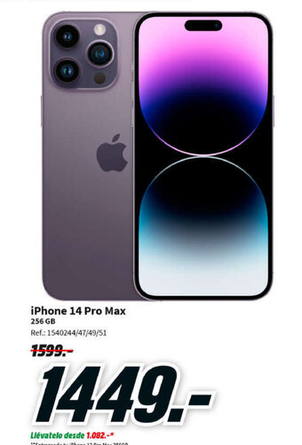 MediaMarkt iPhone 14 Pro Max 256 GB oferta