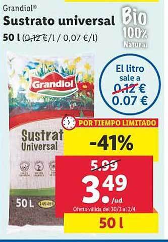 Lidl Grandiol sustrato universal oferta