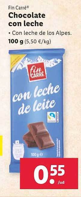 Fin carré chocolate con leche