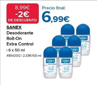 Costco Sanex desodorante roll-on extra control oferta
