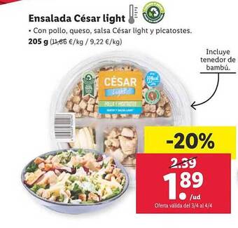 Lidl Ensalada césar light oferta