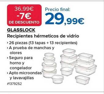 Costco Glasslock recipientes hérmeticos de vidrio oferta