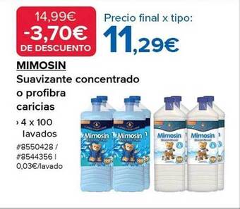 Costco Mimosin suavizante concentrado o profibra caricias oferta