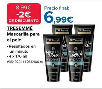 Costco Tresemmé mascarilla para el pelo oferta