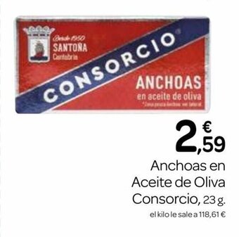 Supermercados El Jamón Anchoas En Aceite De Oliva Consorcio oferta
