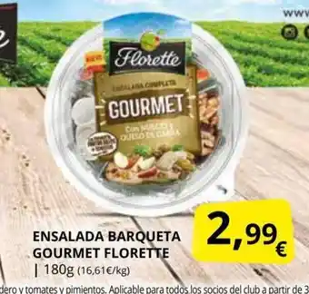 Supermercados MAS Ensalada Barqueta Gourmet Florette oferta