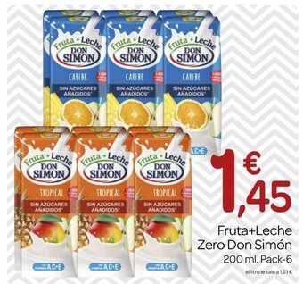 Supermercados El Jamón Fruta+ Leche Zero Don Simón oferta