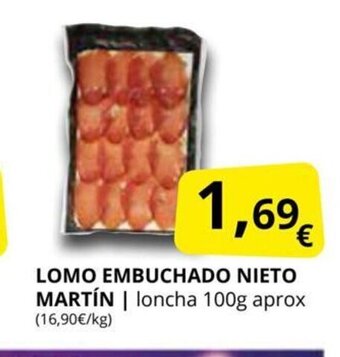 Supermercados MAS Lomo Embuchado Nieto Martin oferta