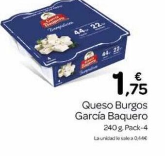 Supermercados El Jamón Queso Burgos García Baquero oferta