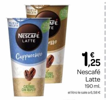 Supermercados El Jamón Nescafé Latte oferta